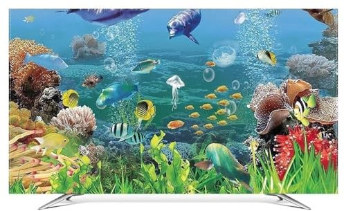 Outdoor-TV-Abdeckung, Staubschutz, Computer-Monitorschutz zum Aufhängen an der Wand, gebogener Bildschirm, weicher Stoff, Handwerk, Outdoor-TV-Gehäuse (Farbe: 03, Größe: 140 x 90 cm)