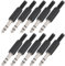 Greluma 10 pièces prise jack stéréo TRS 6,35 mm,connecteur adaptateur de type à souder 1/4 pouce pour câble de haut-parleur de guitare,câble de raccordement phono,câble de microphone