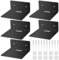 jiuxlaan 5 Pcs Petites Etagere Murale, Étagère Murale Suspendue, Tablette Étagère Flottantes en Acrylique, Étagères pour Salle de Bain Chambre à Couche Cuisine Bureau, Noir