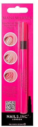 Nails Inc - MANI MARKER NEON PINK Nail Art Pen - Präziser Nageldesign-Stift in Neon-Pink - Vegan, Tierversuchsfrei & Einfach Anzuwenden - Ideal für DIY-Nail Art - Perfekte Maniküre