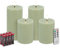 Candela Lights LED Kerzen 4er Set Grün Flammenlos Echtwachs inklusive Fernbedienung & Batterien Dimmbar Flammenfunktion