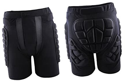 BESPORTBLE Schwarze Schutzhose für Snowboard und Abfahrt, Baumwolle Eva