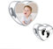 LaMenars 925 Sterling Silber Personalisierte Baby Fotos Charm Fußabdruck Perlen Kompatibel mit Damenarmband Halskette