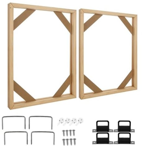 Osmond 4 Set DIY Canvas Stretcher Bars DIY Solid Wood Canvas Frame Kit for Canvas Paintings Photo Posters Supplies for Oil Paintings, Prints, Paint