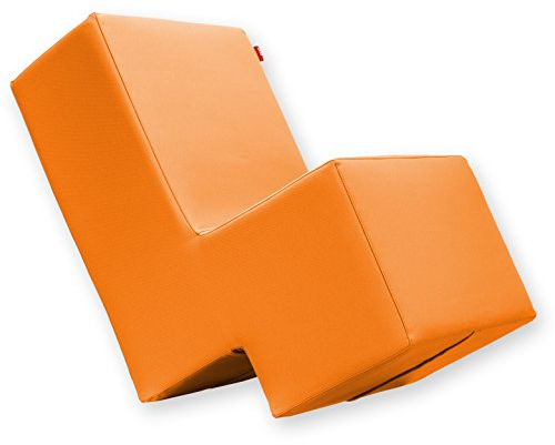 Laxxer Polsterhocker, orange - zum Sitzen, Spielen und Rumtoben - Loungemöbel & Spielmöbel für Kinder und Erwachsene