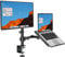 WALI Monitor Halterung mit Laptop Arm, Monitor Halterung Laptop Neigbare, Drehbare, Monitor Laptop Halterung Schreibtisch