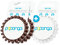 Original Papanga® Spiral Haargummis, 2+1 Vorteils-Pack, Classic Edition, Größe: Big, Farben: 2 x Chocolate + 1 x Diamond
