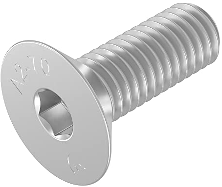 SECCARO Senkschraube M5 x 14 mm, Edelstahl V2A VA A2, DIN 7991 / ISO 10642, Innensechskant, 20 Stück