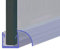 Shower Seal for Screens, Doors or Panels | Fits 4, 5 or 6mm Glass | 15mm Rigid Arched Deflector Fin for When There is No Gap | 80cm, 90cm, 140cm or 2m Long | SEAL056 (140cm)