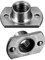 sourcing map Soldar Tuercas, M8 Lengüeta Base UNC Carbono Acero Máquina Tornillo 2 Saliente Gris 25 Piezas