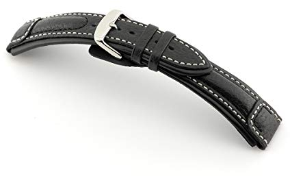 Performance RIOS1931 Uhrenband handgemacht in Deutschland Klassisch 20mm Schwarz