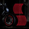 TOMALL 17'' Reflektierende Wheel Felgenstreifen Aufkleber für Motorradräder Auto Radfahren Fahrrad Fahrrad Nacht Reflektierende Sicherheitsdekoration Universelle Felgen Reflektierende Aufkleber (Rot)