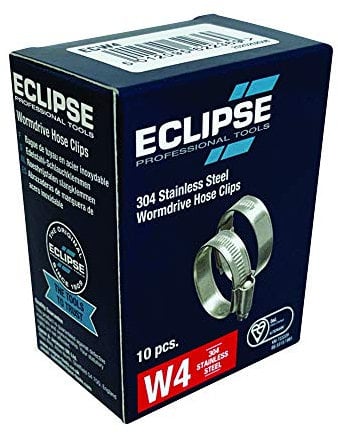 Eclipse Professional Tools ECW4-OO W4 304 Edelstahl-Schneckengewindeschellen 13mm-20mm Box à 10