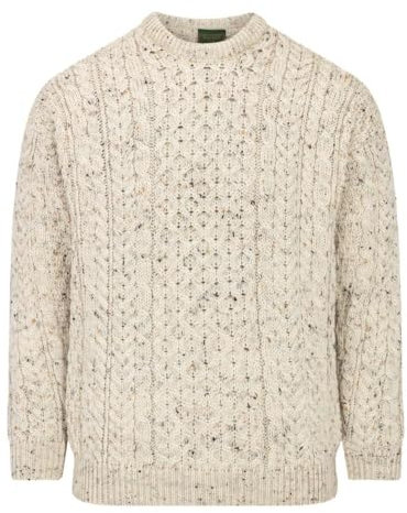 WALKER AND HAWKES - Men's Merino Wool Bradwell Jumper - Ivory - Large