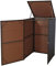 Couvercle pour Poubelle HWC-E25, boîte à Poubelle, Couvercle pour Poubelle, Poly rotin 120l - Brun