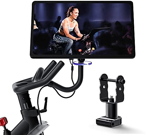 COOLWUFAN Peloton Screen Swivel Mount, 360° Upgraded Screen Rotate Monitor Adjuster for Peloton Bike