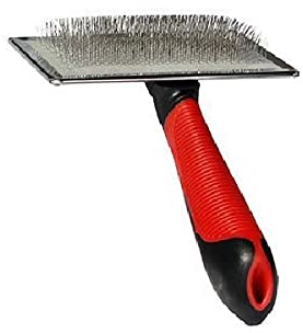 Karlie Professional Soft-Zupfbürste, Hundebürsten, Gummi, Rot/Schwarz, 20x12 cm