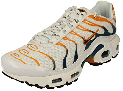 Nike Air Max Plus GS Running Trainers DV7083 Sneakers Schuhe (UK 4 US 4.5Y EU 36.5, White Marina Kumquat Black 100)
