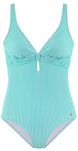 s.Oliver Damen Badeanzug Mint-White 36 / A/B