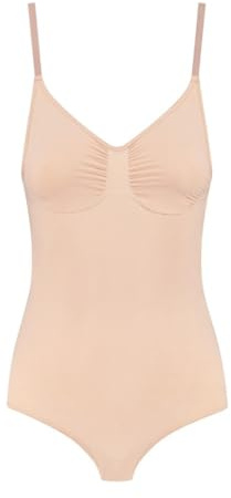 Bye Bra Soft Touch Seamless Bodysuit Ultra Low Back Beige M