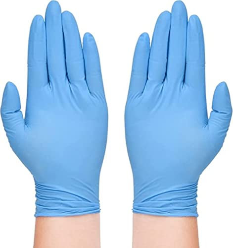 200 Stück Nitrilhandschuhe, synthetische Untersuchungshandschuhe aus Vinyl, puderfrei, latexfrei, Einweghandschuh, Größe L