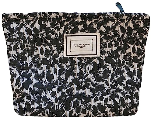 Torytoe Trousse de Toilette Voyage Trousse de Toilette en Toile Côtelé Trousses de Maquillage en Toile Sac de Maquillage Crayons Sacs Cadeau Multifonctionnelle pour Femmes Fille
