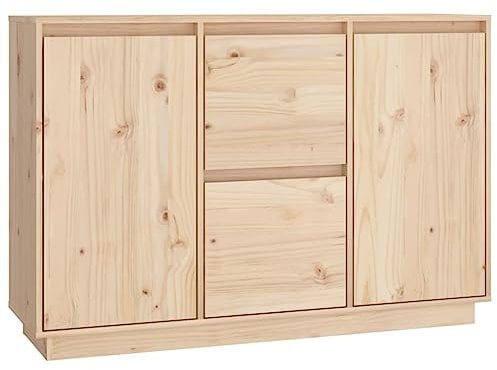 vidaXL Sideboard Schrank Anrichte Beistellschrank Kommode Mehrzweckschrank Standschrank Wohnzimmerschrank 111x34x75cm Massivholz Kiefer