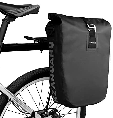 Sac de porte-bagages arrière pour v,HUIOP Sac de porte-bagages arrière de vélo étanche 20L sac de rangement latéral pour ordinateur portable sac de sacoche de coffre de vélo sac de transport de siège