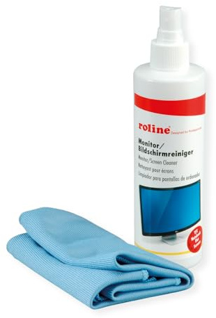 ROLINE Bildschirmreiniger TFT inklusive Mikrofasertuch, 250 ml
