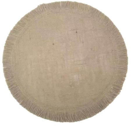 ROCKING GIFTS Tischdecke, rund, aus Jute-Rattan, Beige, dekorativ, 38 cm