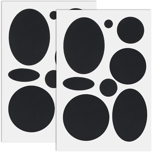 Pndeyo Reparaturflicken-Set für Daunenjacken, schwarzes Nylongewebe, selbstklebend, wasserdicht, zum Aufkleben, Klebeband für Mantel, Kleidung, Zelt, Schlafsäcke, Skihosen, Lochbefestigung, rund, 16