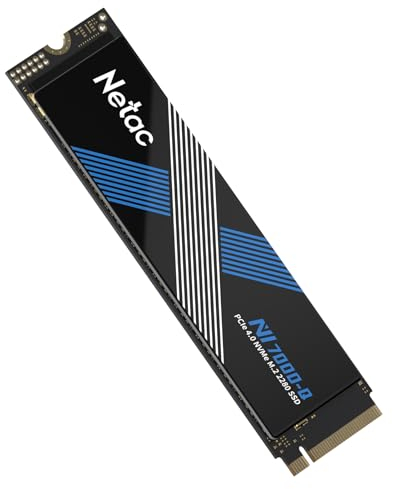 Netac NV7000-Q 2TB PCIe 4.0 Nvme SSD 2TB Bis zu 7100mB/s Internes Solid State Laufwerk für Computer Gamer PS5 PS4