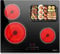Disaenvir Electric Ceramic Hob 4 Zone, 6600W Built in Electric Hob 4 Burners with Slide & Touch Control, 60cm Hard Wired Cooktop with Dual Ring, Safety Lock, Timer