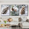 champracer 3er Poster Set, Ohne Rahmen Poster Bilder, Kiefernzapfen Schnee Szene Wohnzimmer Tannenzapfen Deko, Moderne Schlafzimmer Wandbilder Bilder (21x30 cm,Kiefernzapfen)
