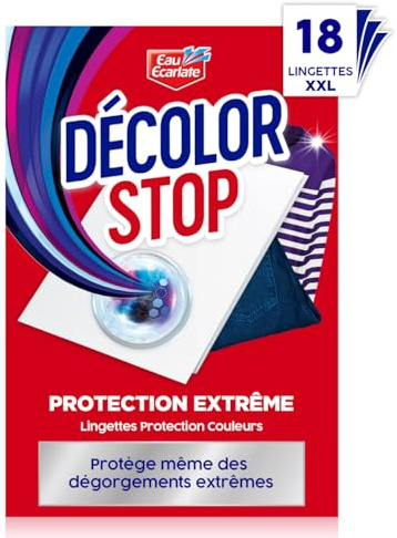 Decolor Stop Lingettes Couleurs 2en1 x18 Anti‑Décoloration & Ravive Couleur | lingettes, protège et ravive couleurs, évite décoloration, protège ternissement, tous textiles, toutes températures, lavage
