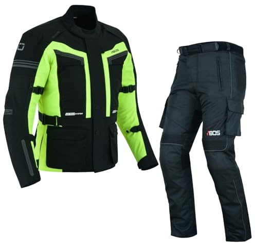 WMW WALI MOTO WEAR Textil Motorradkombi 2-teilig Herren – Motorradjacke und Hose mit Protektoren – Wind- und Wasserdicht,Motorradbekleidung Herren Textil – Motorradjacke + Hose Zweiteiler