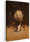 MuchoWow© Wandbilder Groß 80x120 cm XXL Schlafzimmer Home Deko Wohnung Bild Wohnzimmer Fotoleinwand Wand Bilder Leinwand Wall Decor Löwe - Gemalt - Abstrakt - Gold