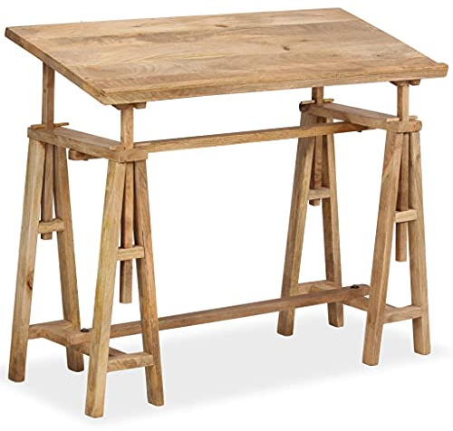 LLEZKBR Kontor arbetsyta bord - konst och ritbord - ritbord massivt mangoträ 116 x 50 x 76 cm