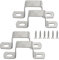 Lot de 4 colliers de serrage carrés en acier inoxydable 304 avec vis, 90 x 90 mm en forme de U