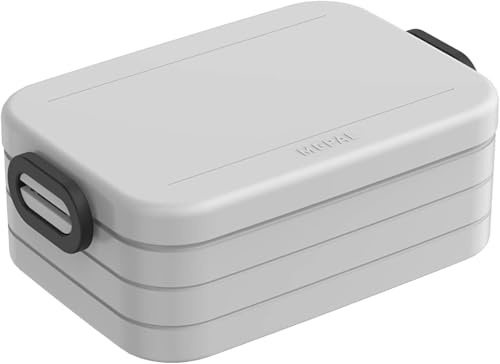 Mepal - Lunchbox Take a Break Midi - Brotdose To Go - Für 2 Sandwiches oder 4 Brotscheiben - Meal Prep Box - Essensbox mit Unterteilung - Spülmaschinenfest - 900 ml - Cool Grey