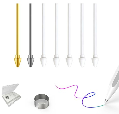 Metallfedern/Spitzen Ersatz für Samsung Galaxy Tab S11/S11 Ultra S Stift, Federn/Spitzen + Clip + Organizer (2 Metallspitzen + 5 Kunststoffspitzen)