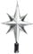 KAE Christbaumspitze Stern Kunststoff Glitzer 25cm Weihnachtsspitze Tannenbaumspitze bruchsicher Silber
