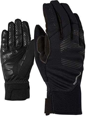 Ziener Erwachsene ILKO GTX INF Multisport Freizeit-/ Funktions-/ Outdoor-Handschuhe | Atmungsaktiv, Winddicht, Soft-Shell, Black, 7, Schwarz