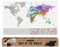 envami® Weltkarte zum Rubbeln I Silber I Made in Germany I Englisch I 68 x 43 cm I Landkarte zum Rubbeln I Weltkarte zum Freirubbeln I Rubbelweltkarte I Weltkarte zum Freikratzen I Scratch Off Map