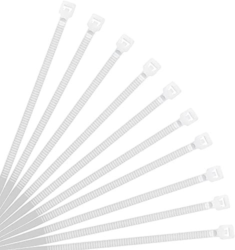 XINGO- Collier de Serrage en Nylon - Attache Câble Petit Format - Serre-Câbles - Lot de 500 Pièces (250mm x 3.6mm, Blanc)