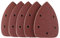 50 stk Klett-Schleifblätter Mouse Schleifpapier, 5 Loch 90x140 mm Schleifdreiecke 10 x Körnung 40/60/ 80/120/ 240 für Black und Decker Schleifpapier Schleifmaus Dreieckschleifer