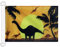 AZ FLAG Bootsflagge Dinosaurier-Silhouette 45x30 cm, Aussenverwendung - Dinosaur Bootsfahne Aus Gestricktem Polyester Mit Plastikringen