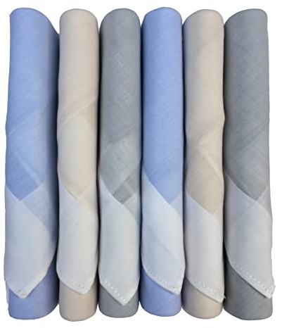 Caruso Italy Herren Taschentücher 100% Baumwolle Pocket Square 46x46 cm Weich Saugfähig Elegant Klassisch Weiß Stofftaschentuch Herren Accessoire Geschenkidee Alltag & Anlass