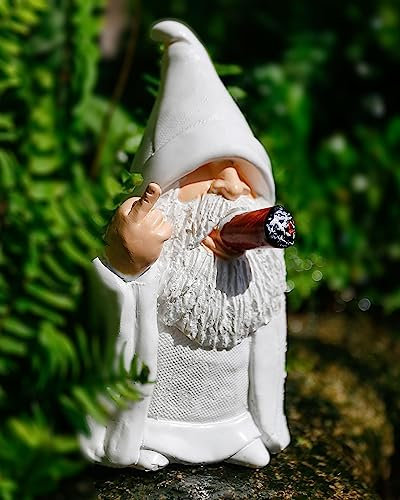 BBdis Gartenzwerg Statue, Raucher Zauberer Zwerg 6,3 Zoll Naughty Harz Gnom Statue für Rasen Hof Ornamente, Outdoor Dekorationen für Terrasse, Einweihungsparty Geschenk