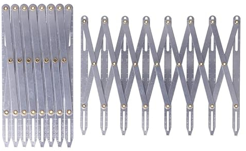 Jauge de Couture en Aluminium Conception à Longueur Réglable la Jauge de Couture Extensible Mesure Plusieurs Distances équidistantes Utilisées pour Placer Rapidement et avec Précision des Boutons